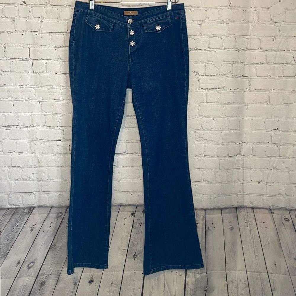 Tommy Hilfiger Vintage Flare Jeans Rhinestones size 11